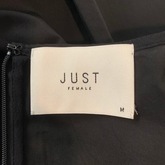 JUST FEMALE Sunday Blouse Tie Detail in Black - Picture 11 of 14